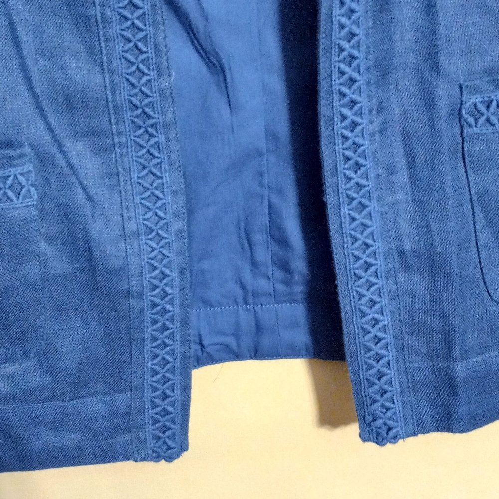 Eyelet Mix Pattern Linen Jacket - image 8